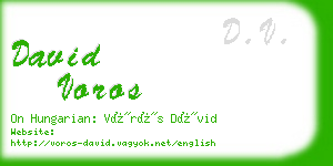 david voros business card